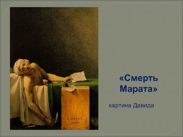 Смерть Марата картина Жак Луи Давид