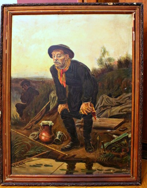 Картина рыболов Василия Перова