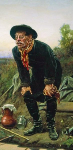 Картина рыболов Василия Перова