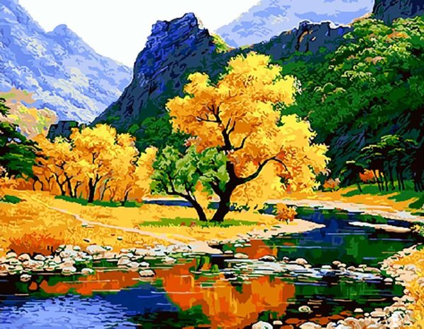 Алмазная мозаика диамонд Painting горы