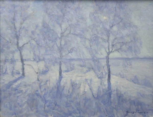 Картина зимние кружева Бялыницкий Бируля