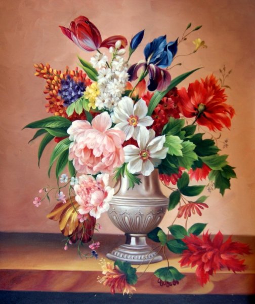 Цветы в вазе живопись