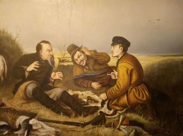 Василий Григорьевич Перов охотники на привале
