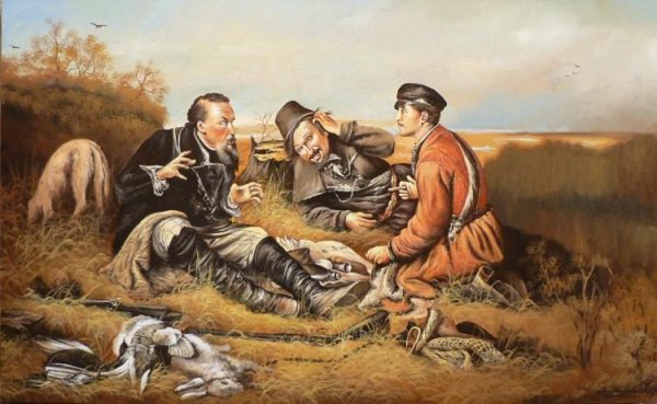 Василий Григорьевич Перов охотники на привале