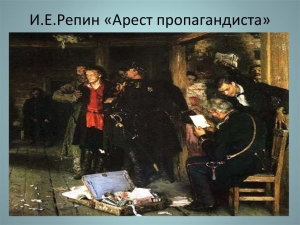 Картина Репина арест пропагандиста