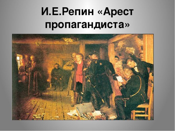 И Е Репин арест пропагандиста