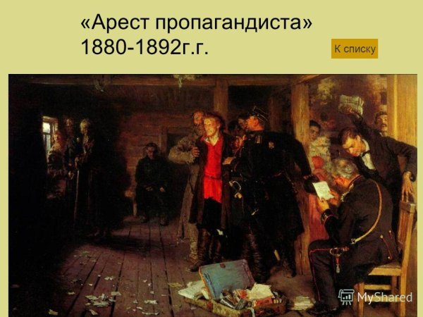 Картина Репина арест пропагандиста