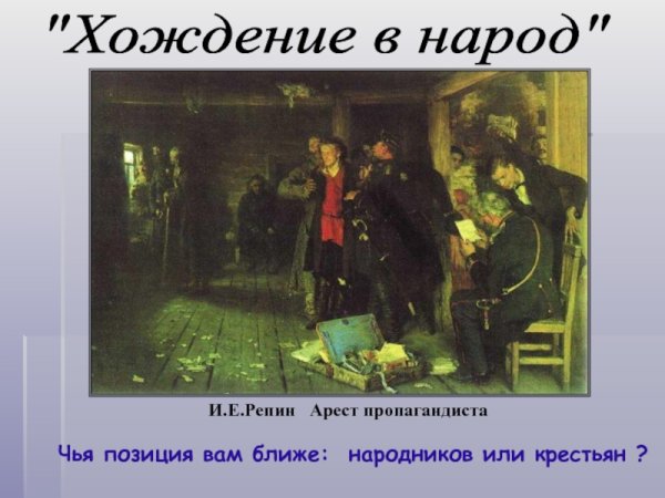 Репин арест пропагандиста 1878