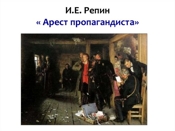 Репин арест пропагандиста 1880-1892