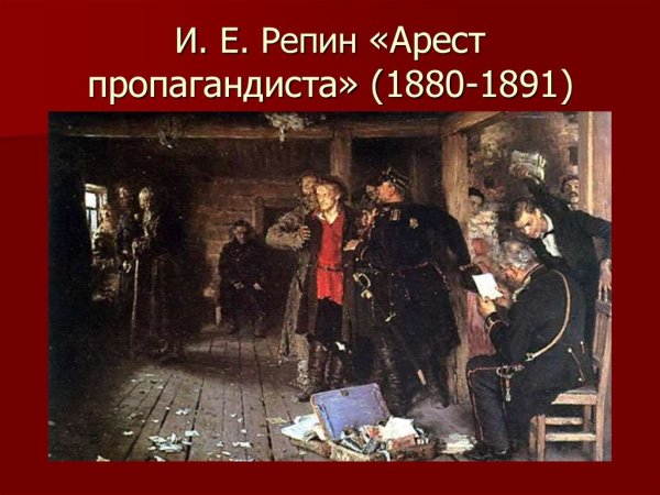 Картина Репина арест пропагандиста