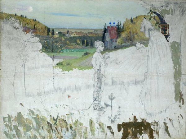 Михаил Нестеров «видение отроку Варфоломею»,1883 -1889.