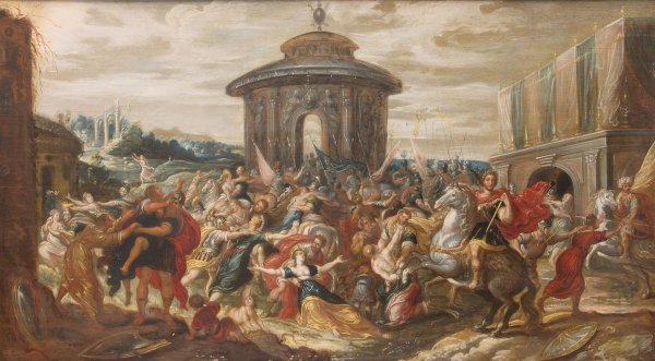 Пуссен похищение сабинянок