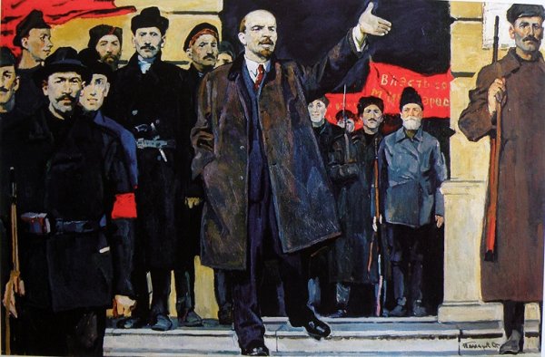 Исаак Бродский. В. И. Ленин в Смольном. 1930. Холст, масло.