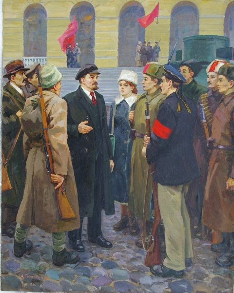 Картина Юона Ленин в Смольном