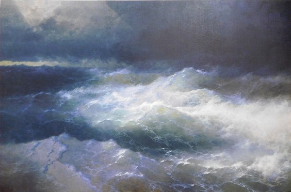 Иван Константинович Айвазовский среди волн