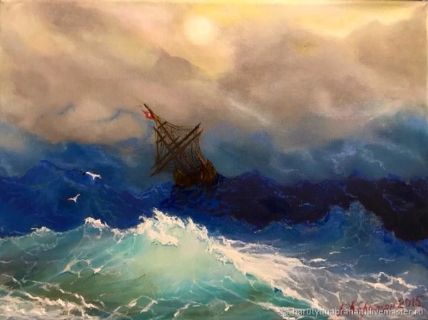 Иван Константинович Айвазовский среди волн картина