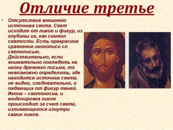 Икона и картина разница