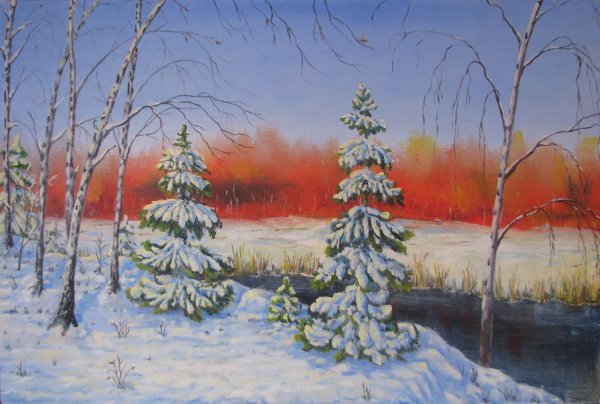 Зима рисунок