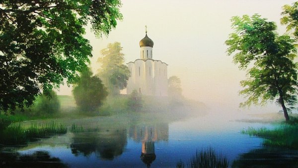 Село Боголюбово храм Покрова на Нерли