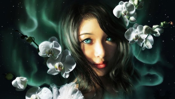 Девушка в синем