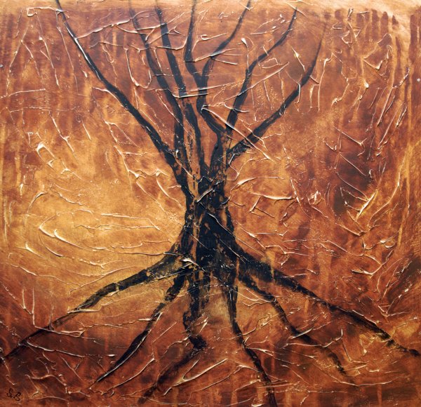 Дерево с корнями картина