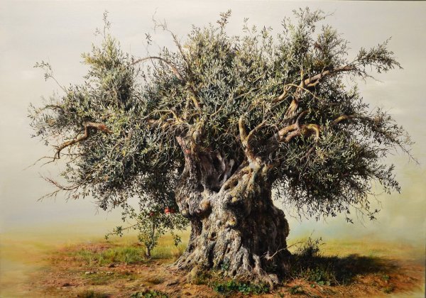 Дерево арт карандашом