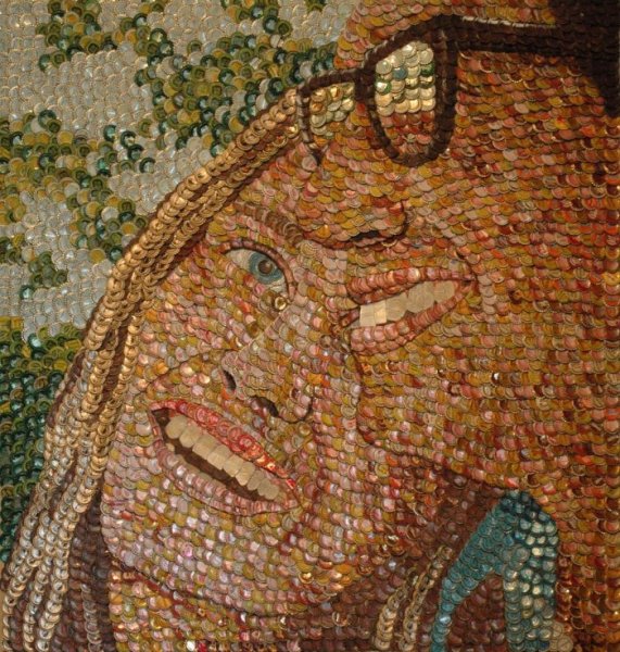 Молли Райт картины из крышек