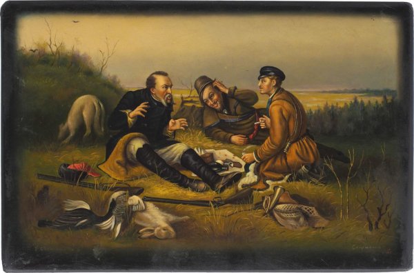 Перов охотники на привале картина