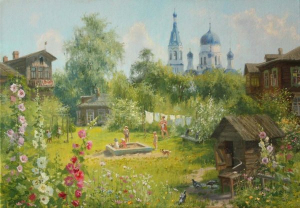 Владимир Жданов деревня лето живопись