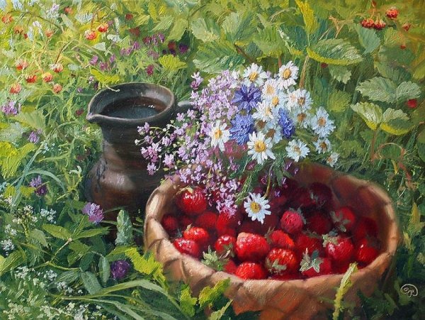 Художник Владимир Жданов "утро в деревне"