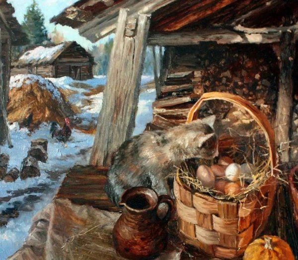 Владимир Жданов живопись деревня