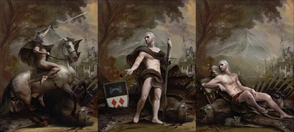 Портреты Геральта кровь и вино