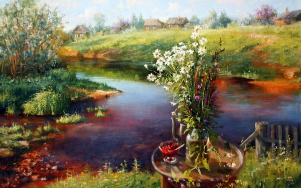 Художник Владимир Юрьевич Жданов, зимние картины, зимние пейзажи