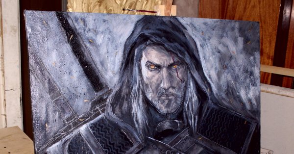 Ведьмак арты маслом
