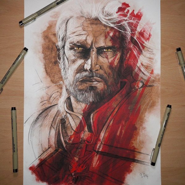 Ведьмак арт скетч