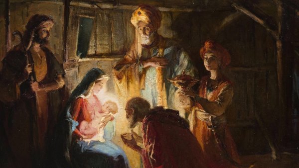 Нестеров Рождество поклонение волхвов