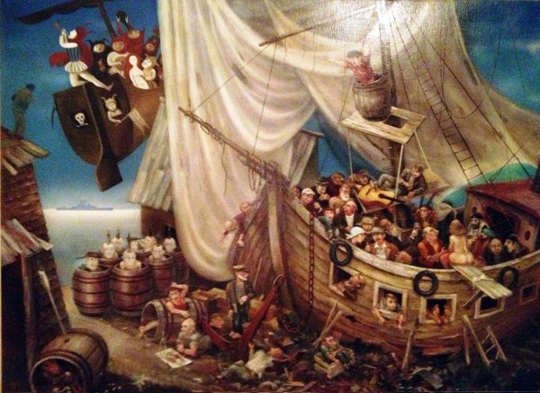 Корабль дураков картина Босха