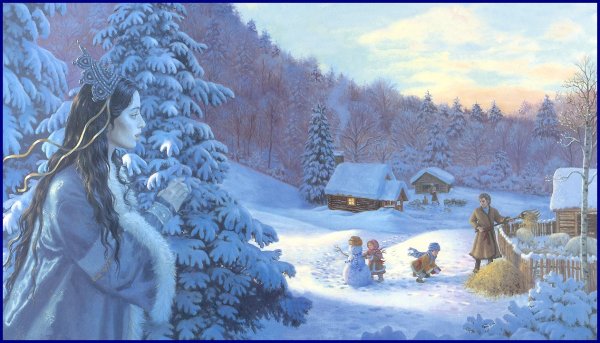 Виктор Цыганов художник зима