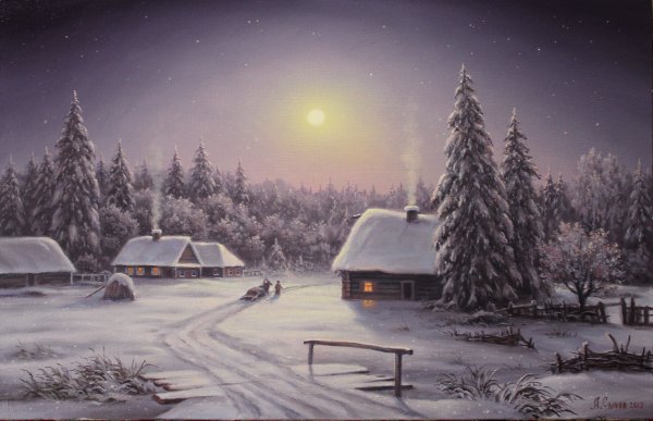 Иван Саввич Никитин зимняя ночь в деревне