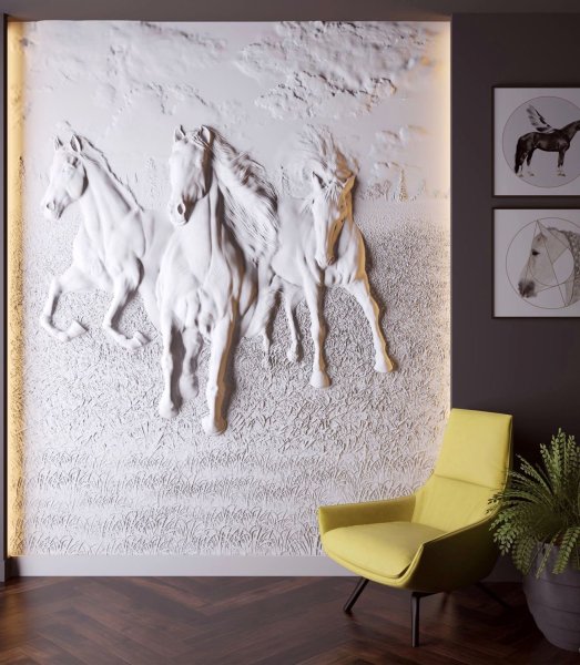 Интерьерные картины с поталью