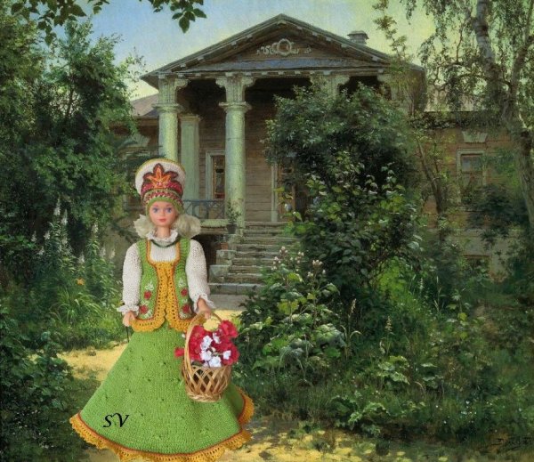 Поленов Бабушкин сад картина вышивка крестом