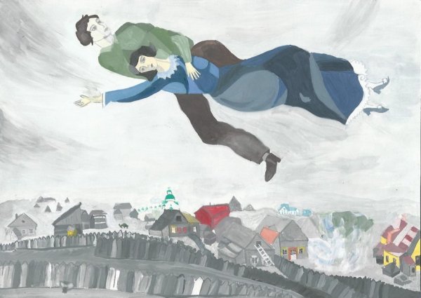 «Над городом» 1918 г Марк Шагал над городом