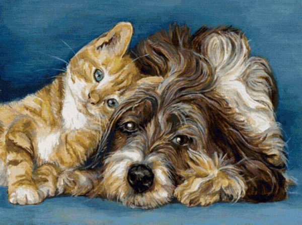 Кошки и собаки в живописи