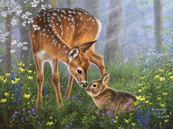 Алмазная мозаика Олененок Бэмби