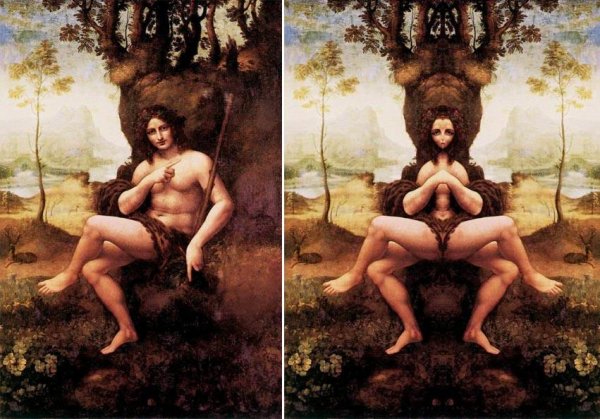 Иоанн Креститель да Винчи зеркало