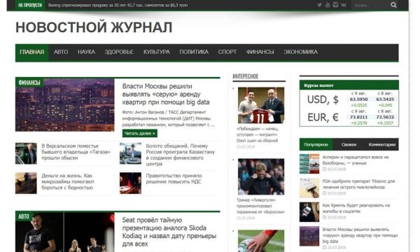 Шаблон новостей WORDPRESS