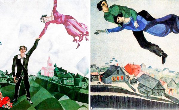 Марк Шагал. Прогулка. 1917–1918