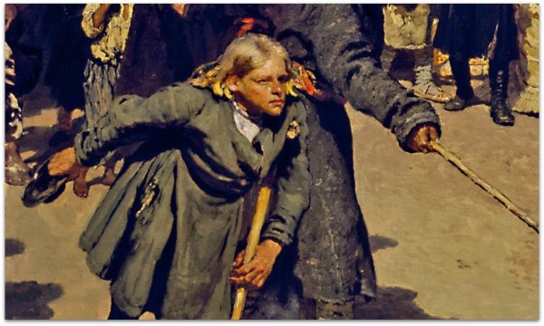 Картина крестный ход в Курской губернии описание