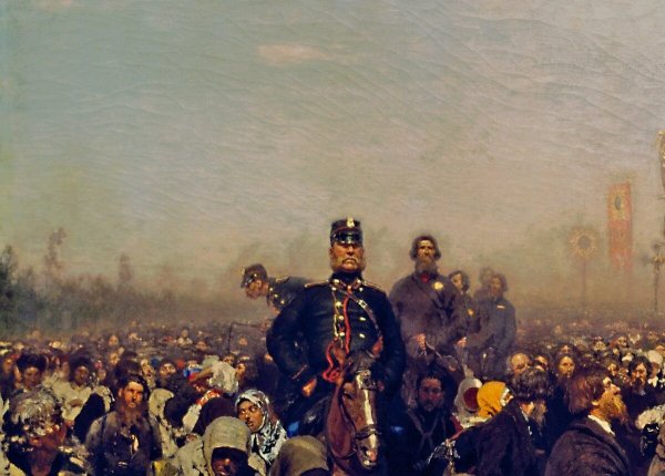 Крестный ход в Курской губернии Репин