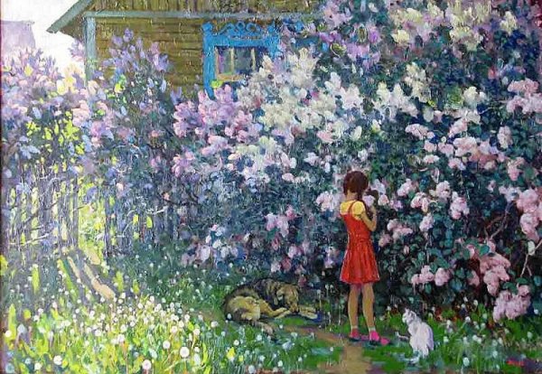 Кустодиев Яблоневый сад